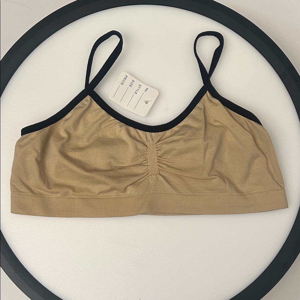 Elegant Tan and Black Women's Bralette